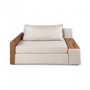 Ver imagem 3 de Sofá Cama Retrátil Panamá Chenile Luxo Aveludado Premium Creme 203