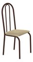 Ver imagem 2 de Kit 6 Cadeiras Ubatuba Corino Creme Tubo Marrom Cafe