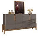 Ver imagem 1 de Buffet Aparador 4 Portas 170cm 050518 Cinza Perola Cedro DCASA