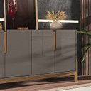 Ver imagem 6 de Buffet Aparador 4 Portas 170cm 050518 Cinza Perola Cedro DCASA