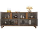 Ver imagem 7 de Buffet Aparador 4 Portas 170cm 050518 Cinza Perola Cedro DCASA