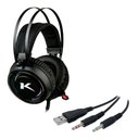 Ver imagem 3 de Headset Gamer Ktrok Stout, P2 + Usb + Adaptador P3, Rgb, Drivers 50mm, Preto