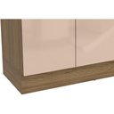 Ver imagem 6 de Balcão de Cozinha Modulado Curve N626 2 Portas e 3 Gavetas P/ Pia S/tampo 120 Cm Nogueira/macadamia