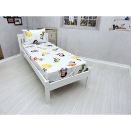 Jogo De Lençol Com Elastico E Fronha Branca de Neve Kit 2pçs - 1