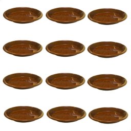 Kit 12 Pratos para Vaso Redondo Suporte para Planta 40x4cm - 1