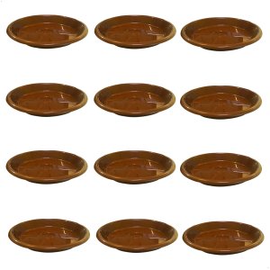 Kit 12 Pratos para Vaso Redondo Suporte para Planta 40x4cm