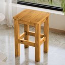 Ver imagem 6 de Kit 2 Banquetas Baixa Nemargi Madeira Maciça Cor Mel