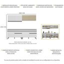Ver imagem 5 de Armário De Cozinha Compacta 4 Peças Mp3696.964 Veneza Multimóveis Branco