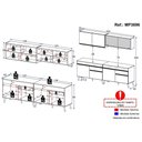 Ver imagem 4 de Armário De Cozinha Compacta 4 Peças Mp3696.964 Veneza Multimóveis Branco