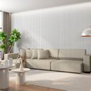 Ver imagem 6 de Painel Ripado Canelado/ondulado Branco 2750 X 445 X 9mm - Caixa com 2 Painéis = 2,5m2
