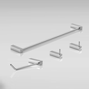 Ver imagem 3 de Kit de Acessórios para Banheiro Escovado 4 Peças 2050tr Grego Metal