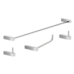 Kit de Acessórios para Banheiro Escovado 4 Peças 2050tr Grego Metal