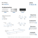 Ver imagem 7 de Kit de Acessórios para Banheiro Escovado 4 Peças 2050tr Grego Metal