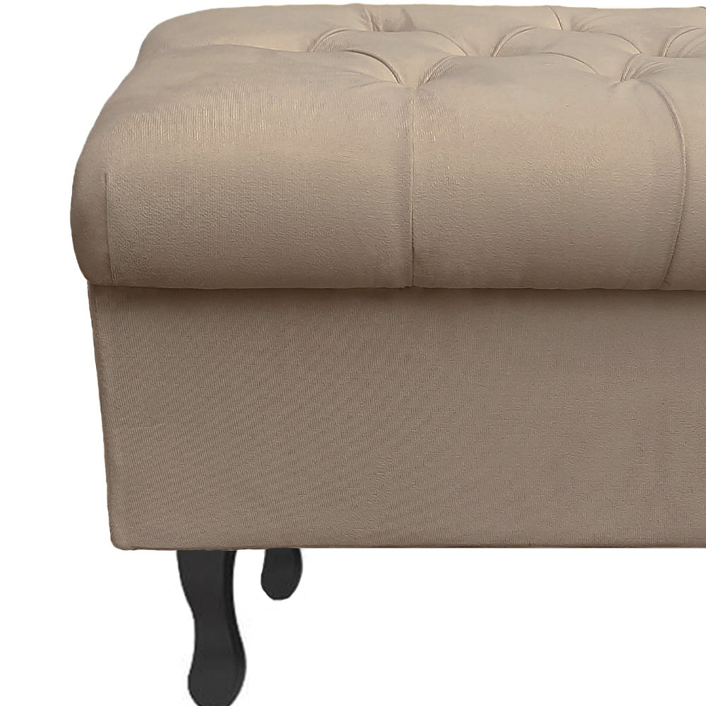 Recamier Puff Bau Bia 120x Suede Bege - Majú Decor - 3