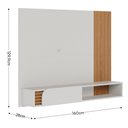 Ver imagem 6 de Home Suspenso Jurerê 1.6 Off White Matte/freijó para Tv até 60” - Colibri