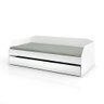 Sofa com Bicama para Quarto ou Sala Solteiro ou Criança com Cama Auxiliar Reforçada Duo Branco - 4