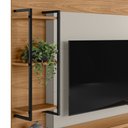 Ver imagem 4 de Estante Home Linea Brasil Alagoas para Tv até 50 Polegadas 2 Portas 4 Prateleiras