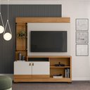 Ver imagem 2 de Estante Home Linea Brasil Alagoas para Tv até 50 Polegadas 2 Portas 4 Prateleiras