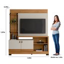 Ver mais imagens de Estante Home Linea Brasil Alagoas para Tv até 50 Polegadas 2 Portas 4 Prateleiras