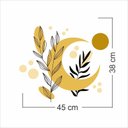 Ver imagem 5 de Adesivo Floral Boho Amarelo Estilo Nórdico 45x38 Minimalista Mod.05