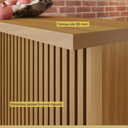 Ver imagem 5 de Bancada Painel de Ilha Ripado para Cozinha 200cm MDF Freijó - Nesher