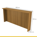 Ver imagem 3 de Bancada Painel de Ilha Ripado para Cozinha 200cm MDF Freijó - Nesher