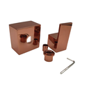 Ver imagem 2 de Kit 2 Acabamentos Rose-gold para Registro Base Deca 3/4-1/2 Pressão Gaveta Metal Premium