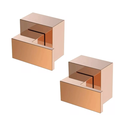 Ver imagem 1 de Kit 2 Acabamentos Rose-gold para Registro Base Deca 3/4-1/2 Pressão Gaveta Metal Premium
