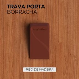 Trava Porta de Piso Comfortdoor Calço para Porta de Borracha Marrom - 7