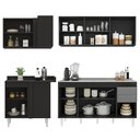 Ver imagem 6 de Armário de Cozinha Modulado de Canto Direito 4 Peças Cp42 com Pia Inox Preto/cinza - Lumil Lumil Móv