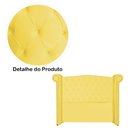Ver imagem 3 de Conjunto Sienna Cabeceira e Recamier Casal 140 Cm Suede Amarelo - LM DECOR