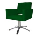 Ver imagem 3 de Poltrona Decorativa Camila Pés Metal Giratório Suede Verde - DS Estofados