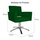 Ver imagem 5 de Poltrona Decorativa Camila Pés Metal Giratório Suede Verde - DS Estofados