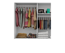 Ver imagem 4 de Guarda Roupa Casal 3 Portas de Correr 9 Gavetas 208cm Anjos Branco - Carioca Móveis