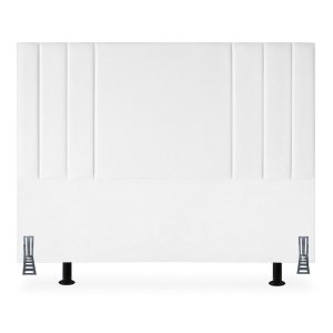 Cabeceira Estofada Cama Box Solteiro 90 Cm Corino Frame:branco
