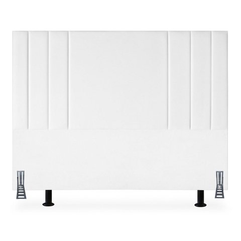 Cabeceira Estofada Cama Box Solteiro 90 Cm Corino Frame:branco