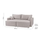 Ver imagem 5 de Sofa Cama 3 Lugares 2,00 m Pé de Madeira Los Angeles:Avelã/Linho