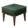 Puff Banqueta Noé Luxo Madeira Maciça Castellar Móbile Veludo Verde - 1