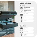 Ver imagem 5 de Cama Box Baú Casal Couro Preto + Colchão Paris Preto Couro Preto/preto