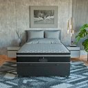 Ver imagem 4 de Cama Box Baú Casal Couro Preto + Colchão Paris Preto Couro Preto/preto