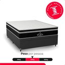 Ver imagem 7 de Cama Box Baú Casal Couro Preto + Colchão Paris Preto Couro Preto/preto