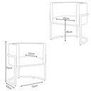 Ver imagem 7 de Kit 4 Poltronas Reforçada Decorativa Sala Nayara Base Ferro Dourado Suede Capuccino