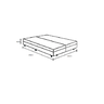 Cama Box Baú Queen Bipartido Linhão Bege com Pistão a Gás - 4