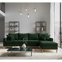 Ver imagem 1 de Sofá Beny com Chaise Direita, 2,60x1,40m, 4 Lugares, Linho, Base em Madeira.