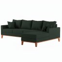 Ver imagem 2 de Sofá Beny com Chaise Direita, 2,60x1,40m, 4 Lugares, Linho, Base em Madeira.