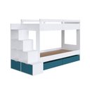 Ver imagem 6 de Beliche Infantil com Escada e Nichos com 2 Gavetões Branco/Azul - Completa Móveis