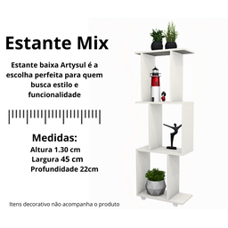 Estante Baixa Mix Branca - 4