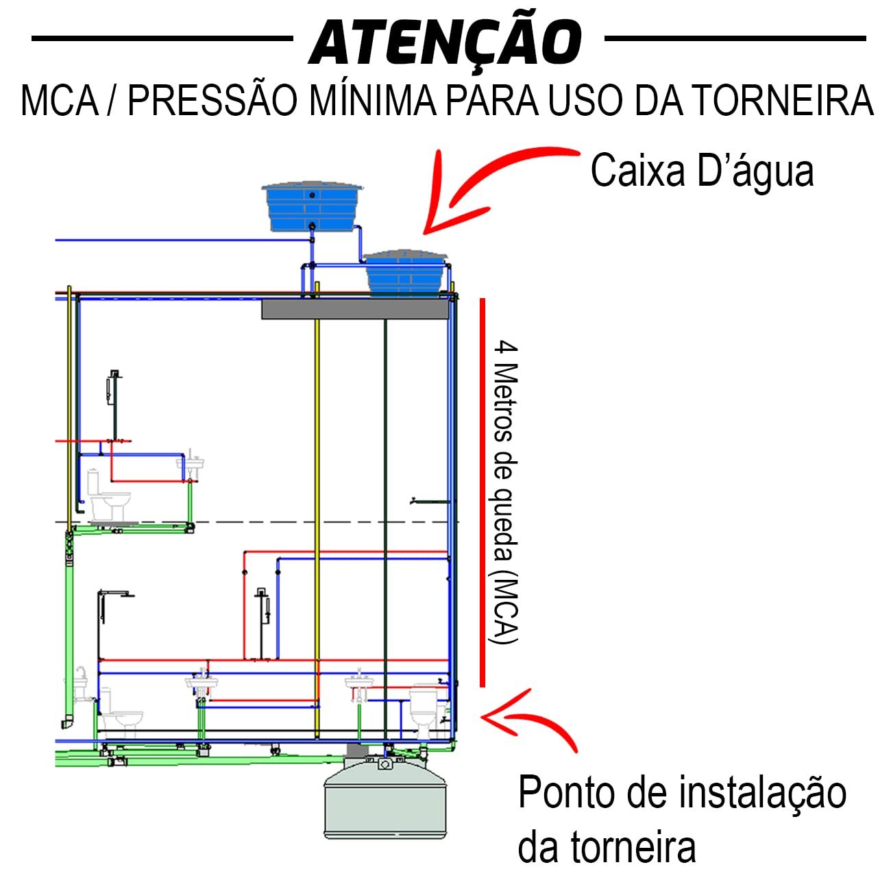 Torneira Gourmet de Cozinha Parede com Filtro Preta C61 - 6