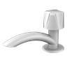 Torneira para Lavatório Modelo de Mesa Especial Pp 1/2'' Cor Branco Durín - 1