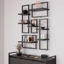 Ver imagem 1 de Conjunto 7 Prateleiras Industrial Preto - Pleno
